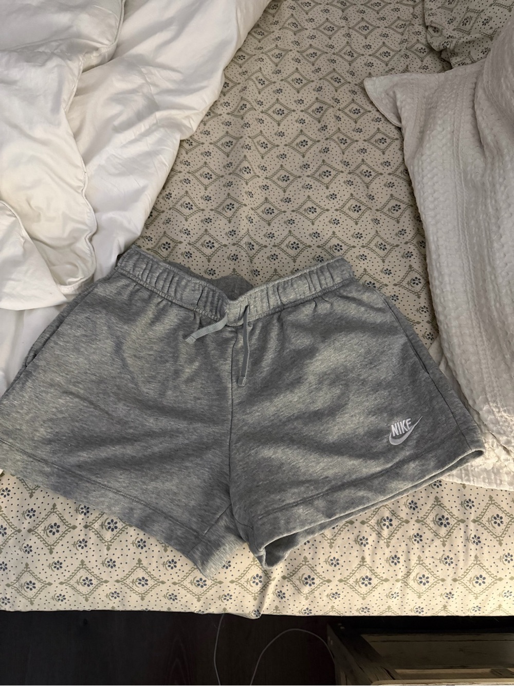 Nike Gray Athletic Shorts with Drawstring